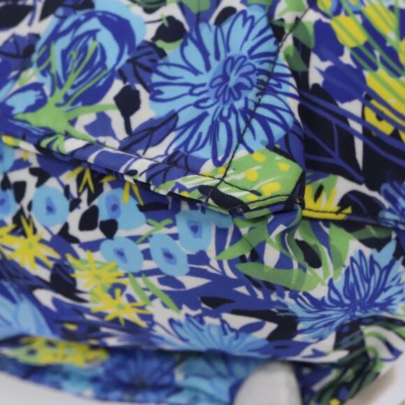 PRADA Flower Tote Bag Nylon Blue - Picture 15 of 16